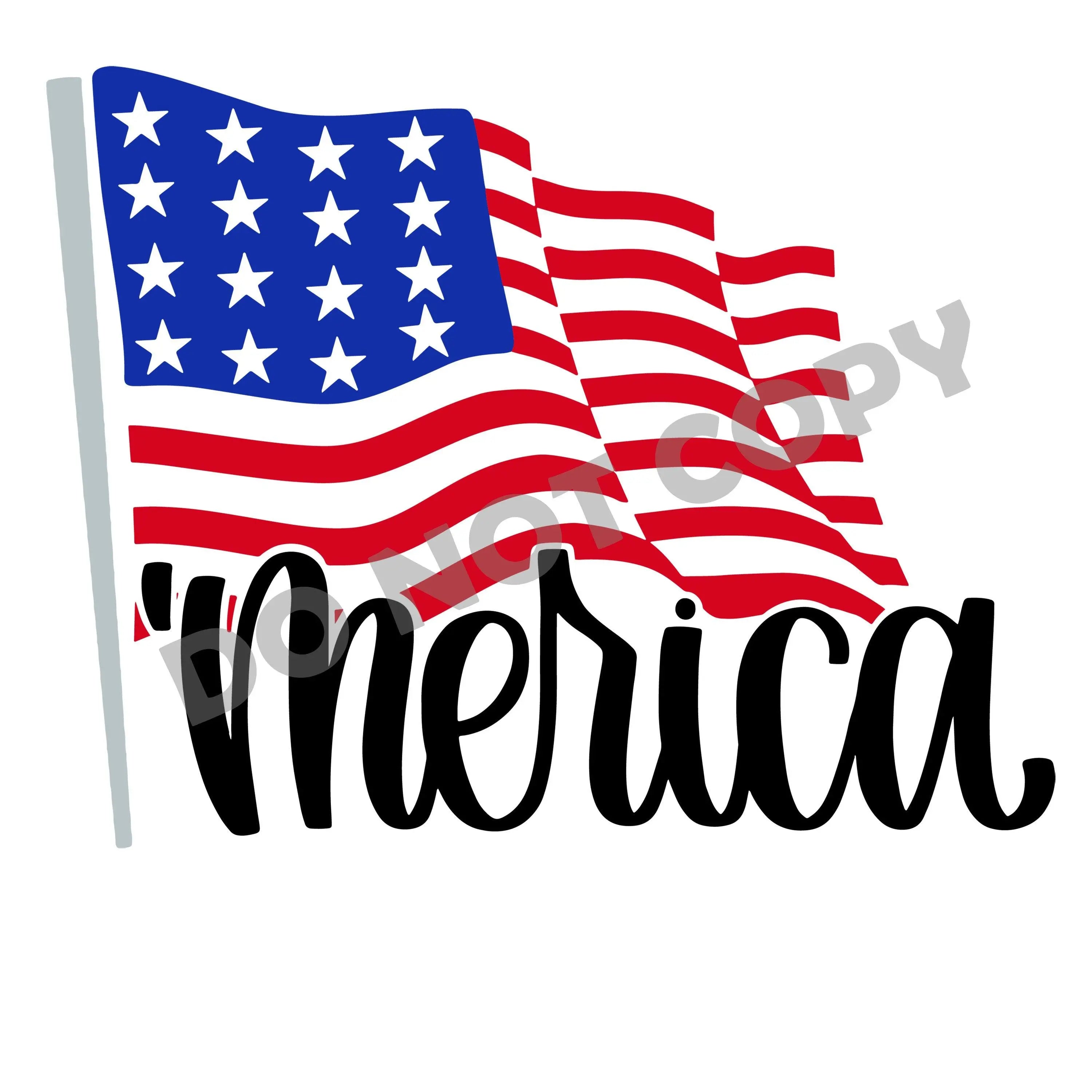 Merica Flag -DTF Transfer - DTF PROMO