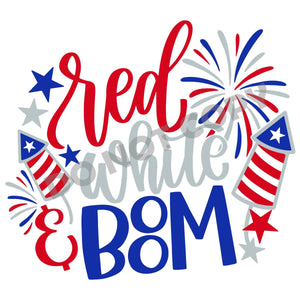 Red White Boom -DTF Transfer - DTF PROMO