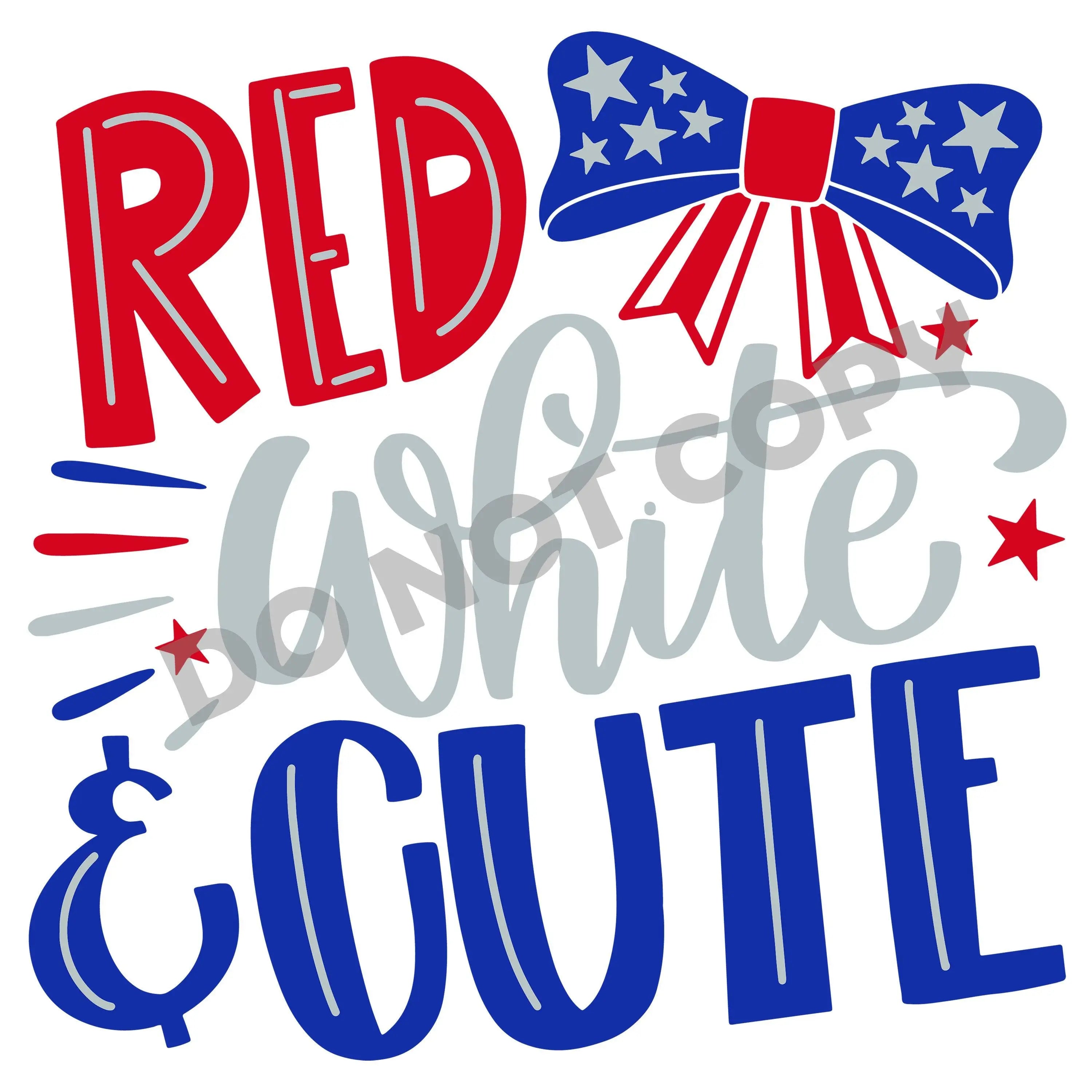 Red White Cute -DTF Transfer - DTF PROMO