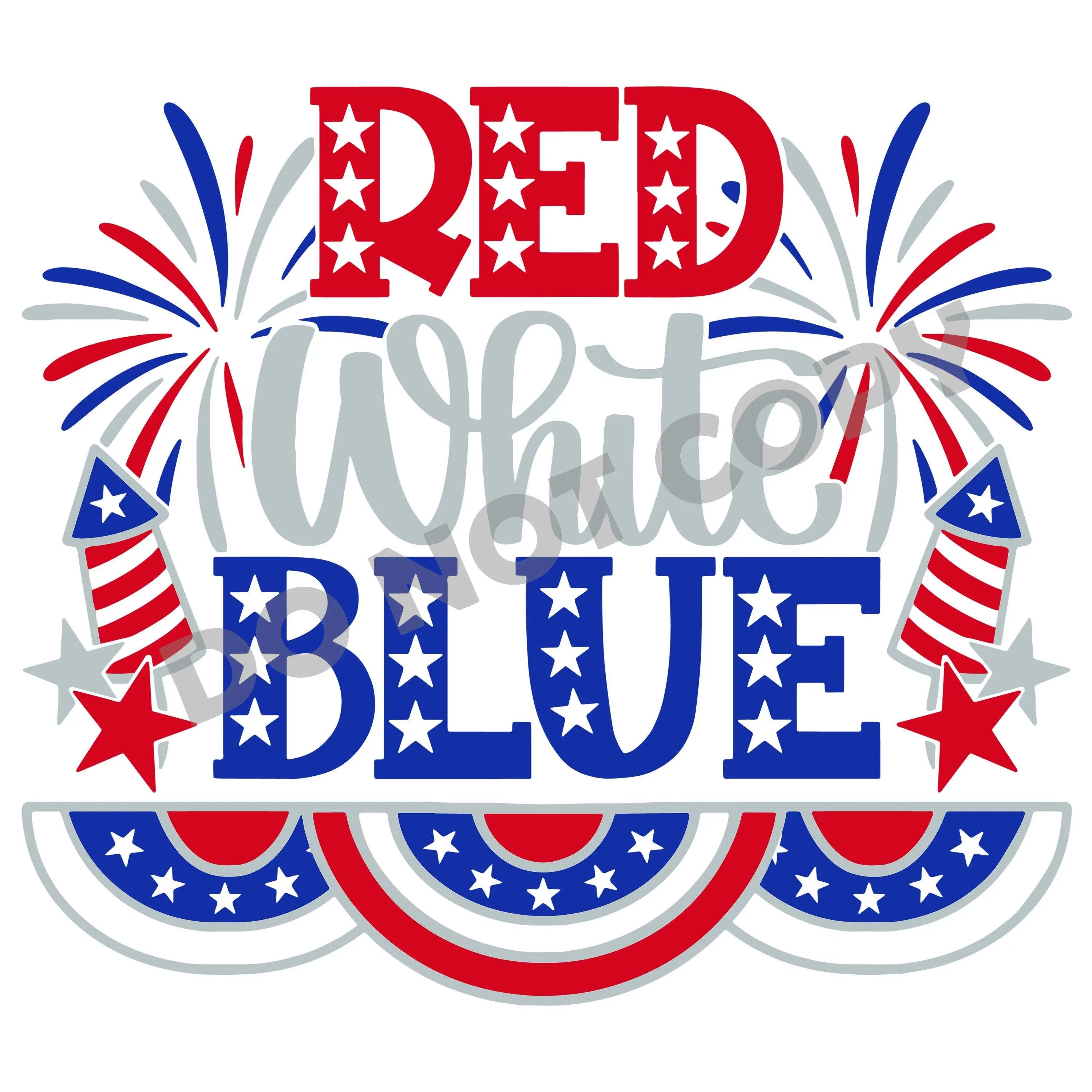 Usa Red White Blue -DTF Transfer - DTF PROMO