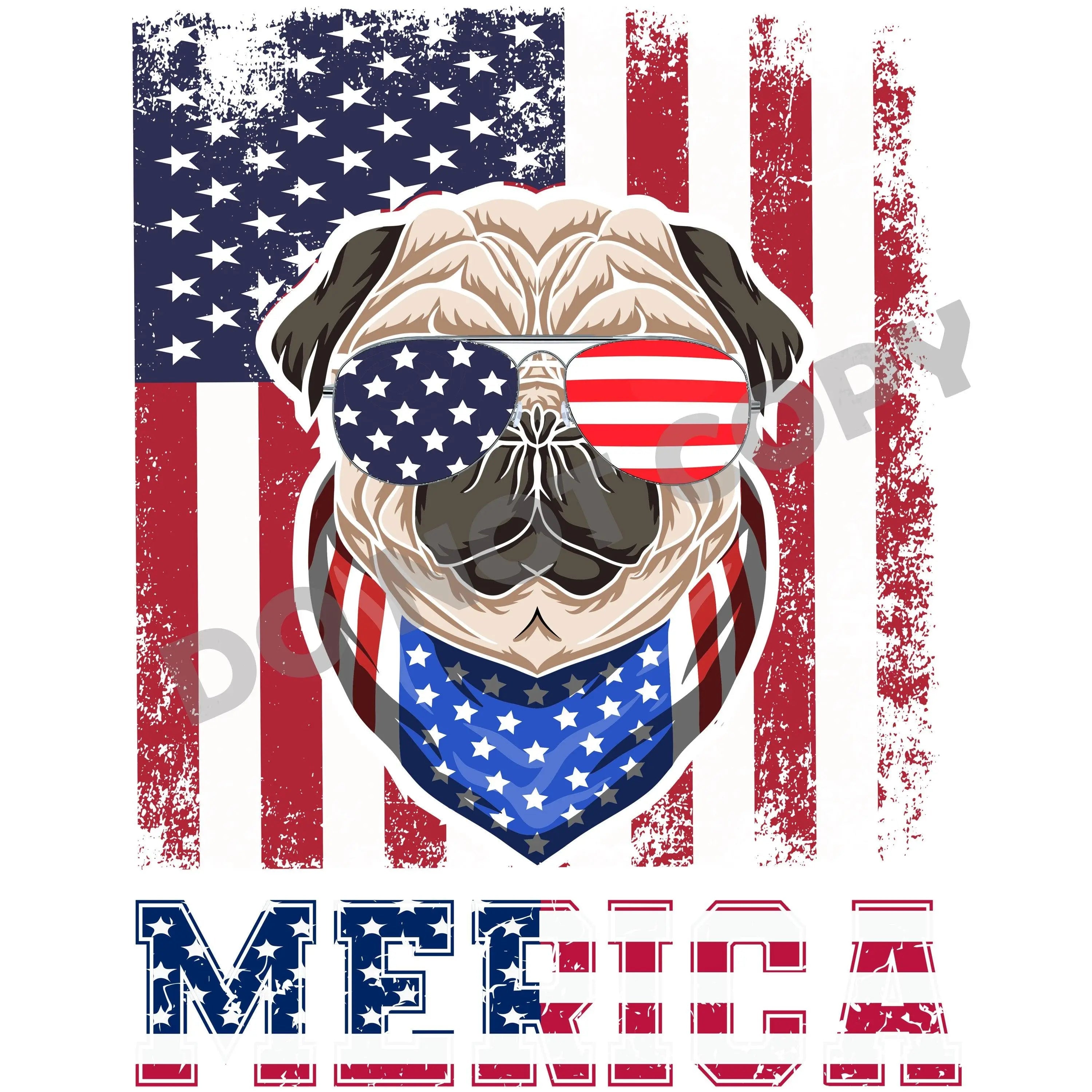 Dog Merica -DTF Transfer - DTF PROMO