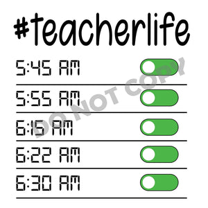 #Teacherlife -DTF Transfer - DTF PROMO