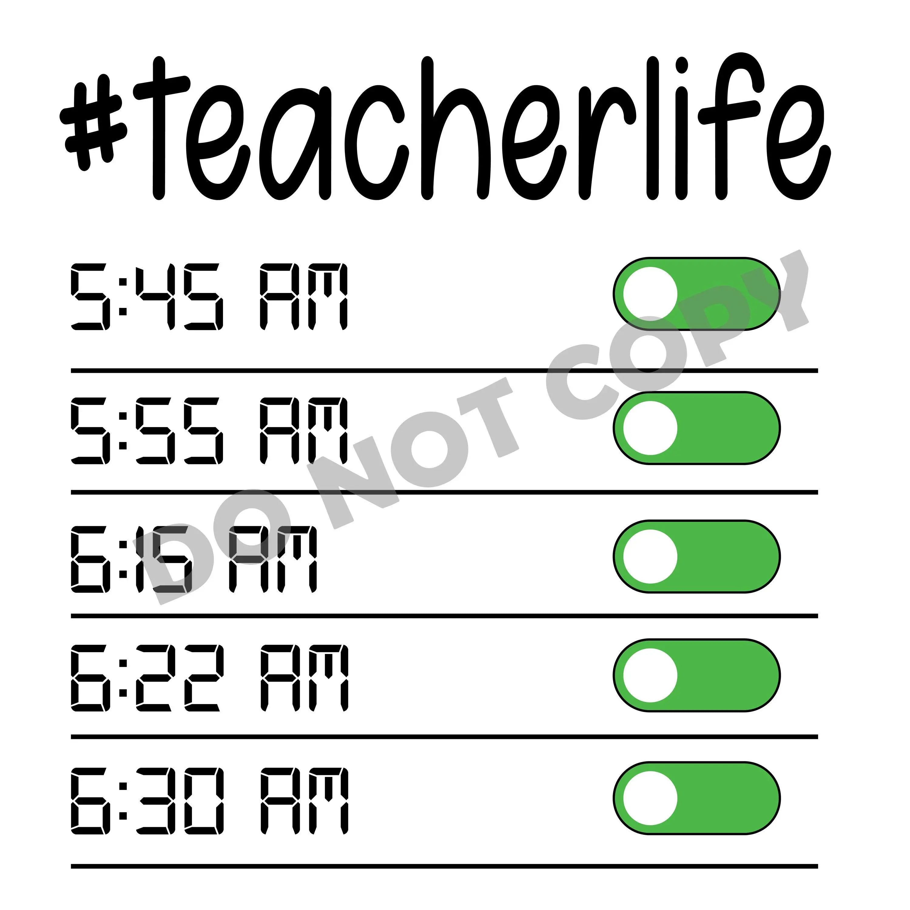 #Teacherlife -DTF Transfer - DTF PROMO