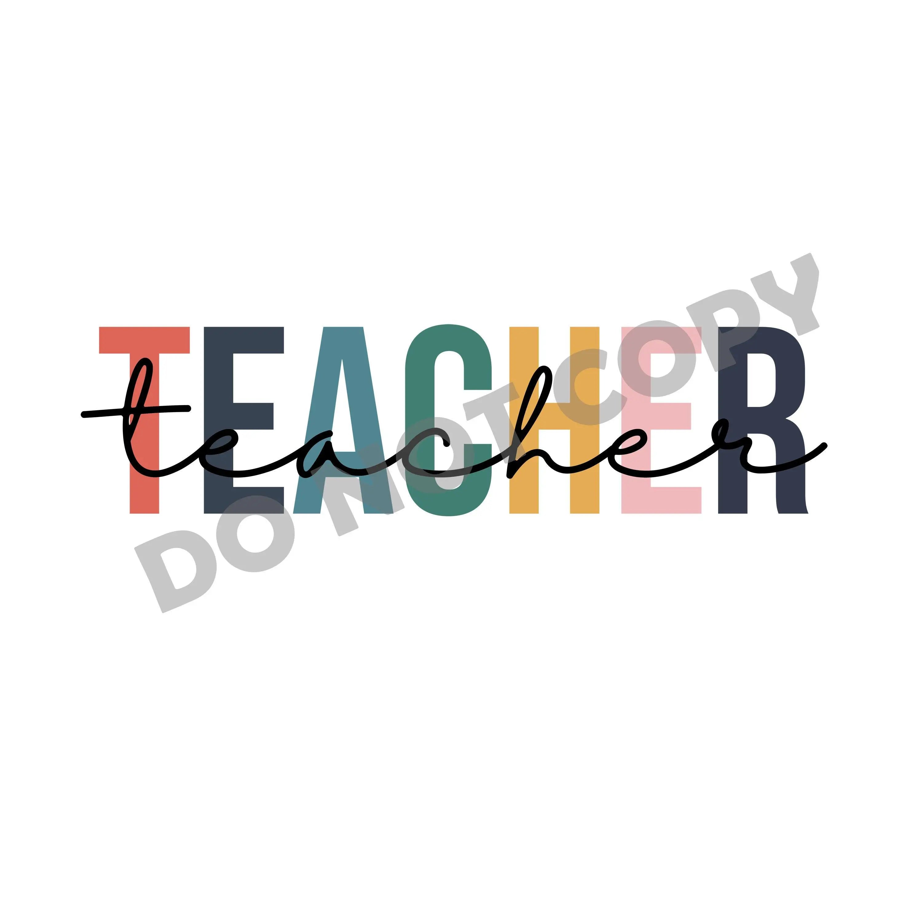 Colorul Font Teacher -DTF Transfer - DTF PROMO