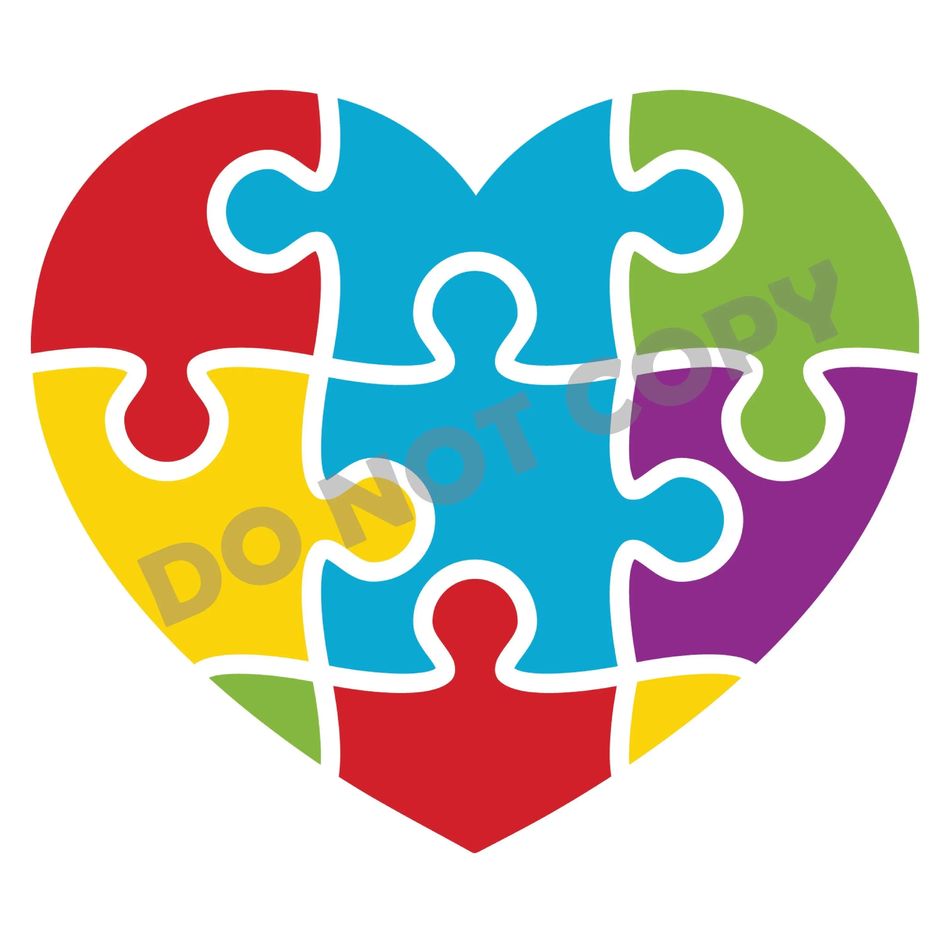 Autism Heart Puzzle - DTF Transfer - DTF PROMO