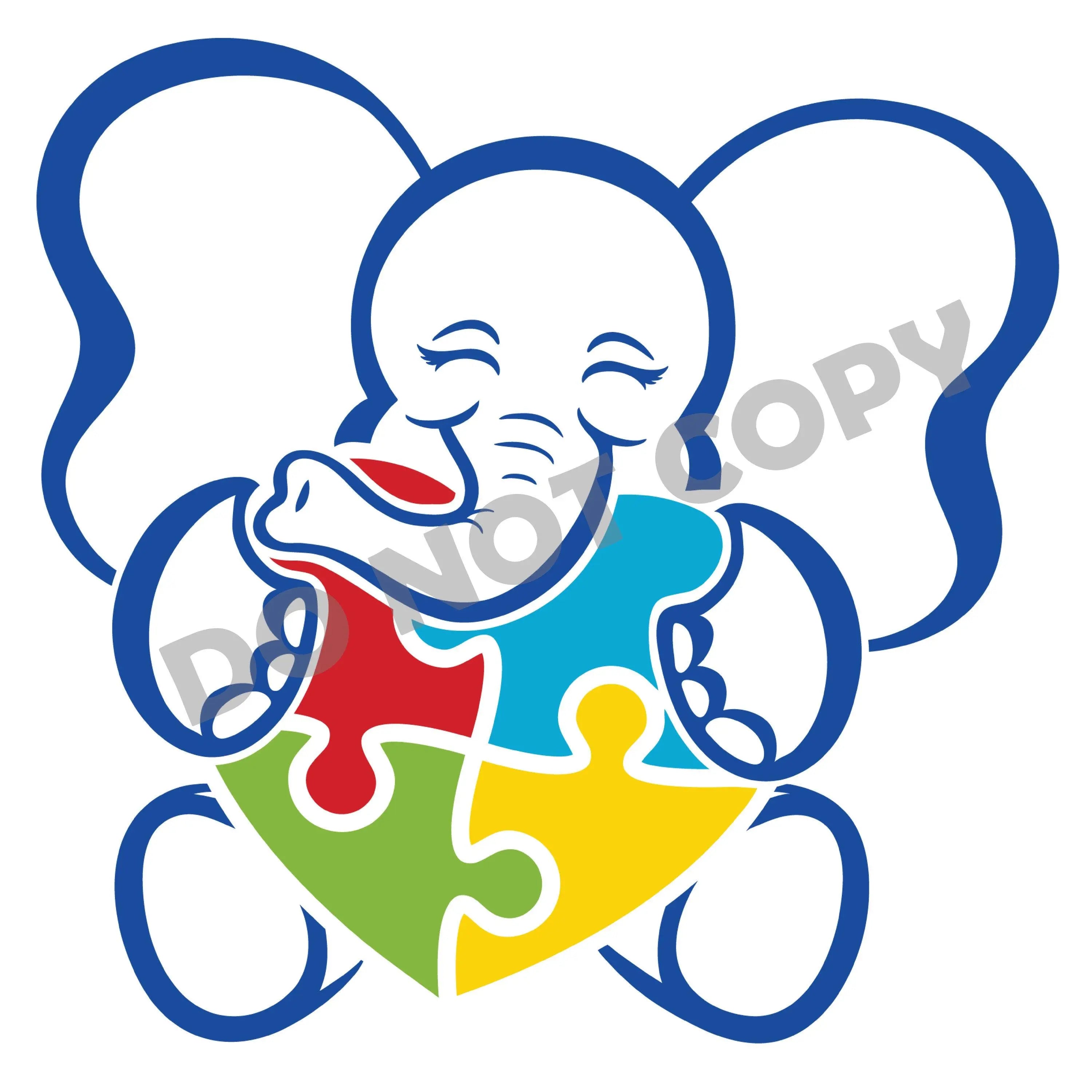 Autism Elephant - DTF Transfer - DTF PROMO