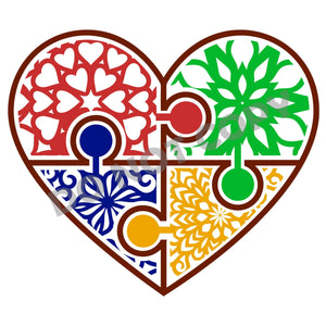 Autism Heart Puzzle - DTF Transfer - DTF PROMO
