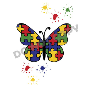 Autism Butterfly - DTF Transfer - DTF PROMO