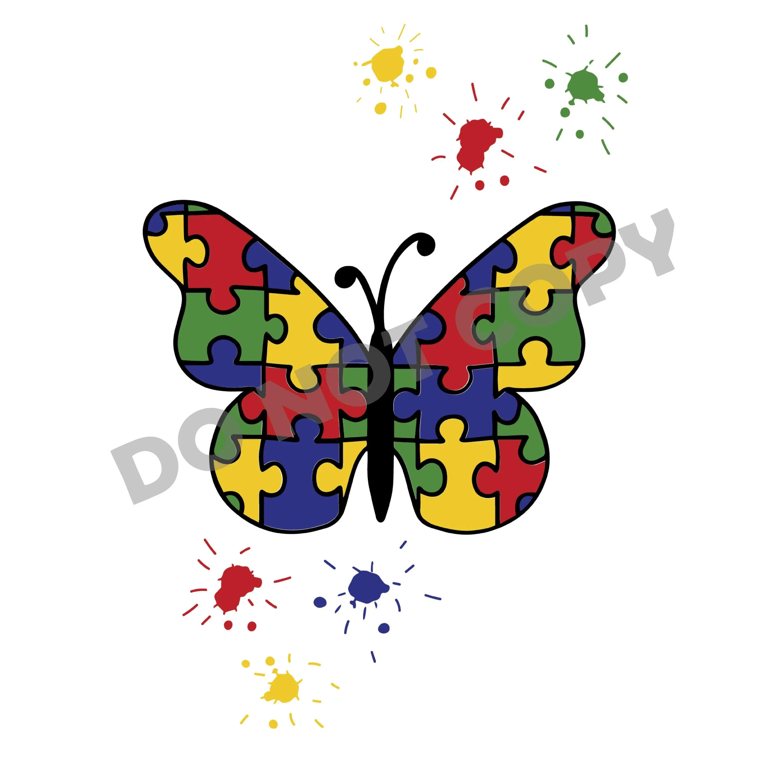 Autism Butterfly - DTF Transfer - DTF PROMO