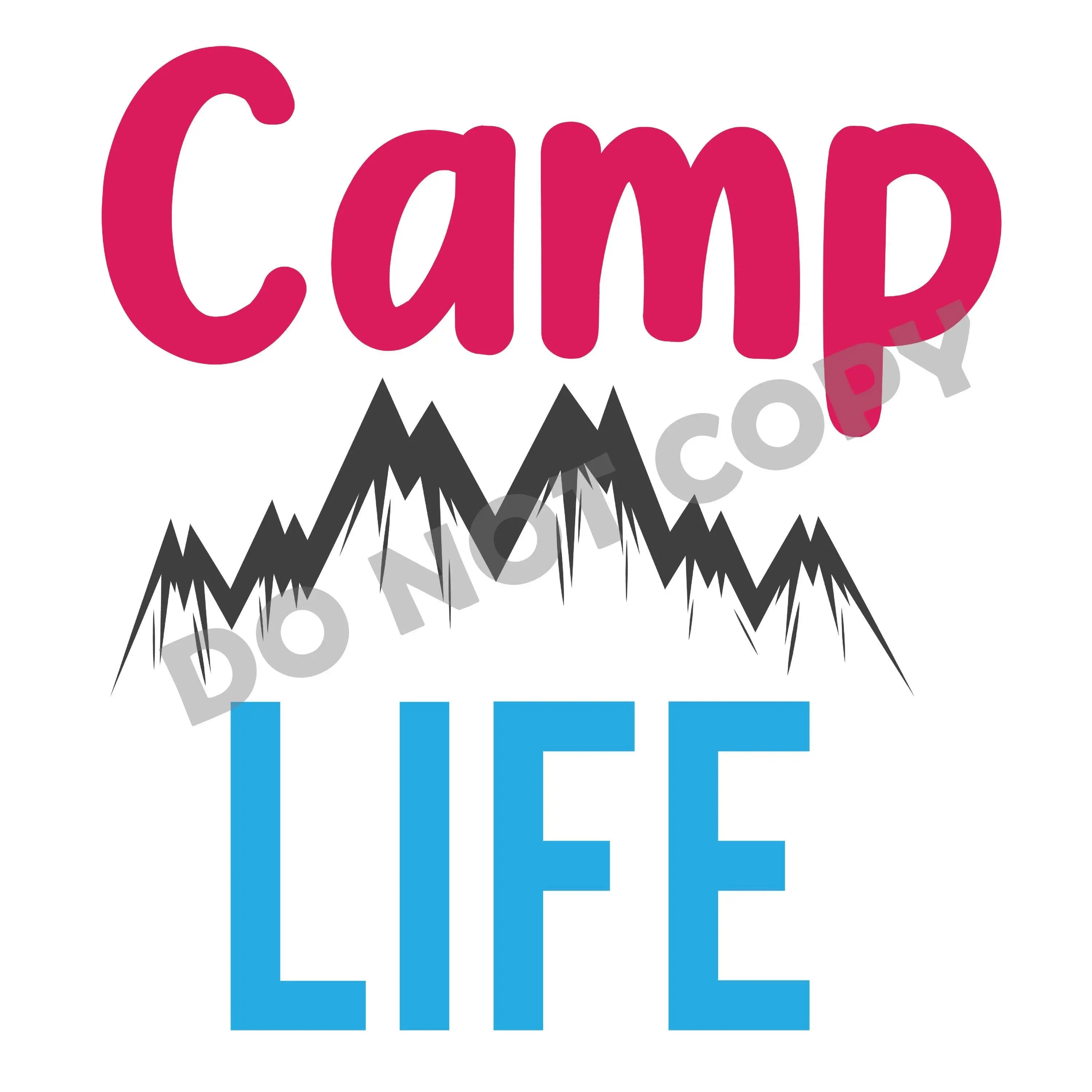 Camp Life Mountain - DTF Transfer - DTF PROMO