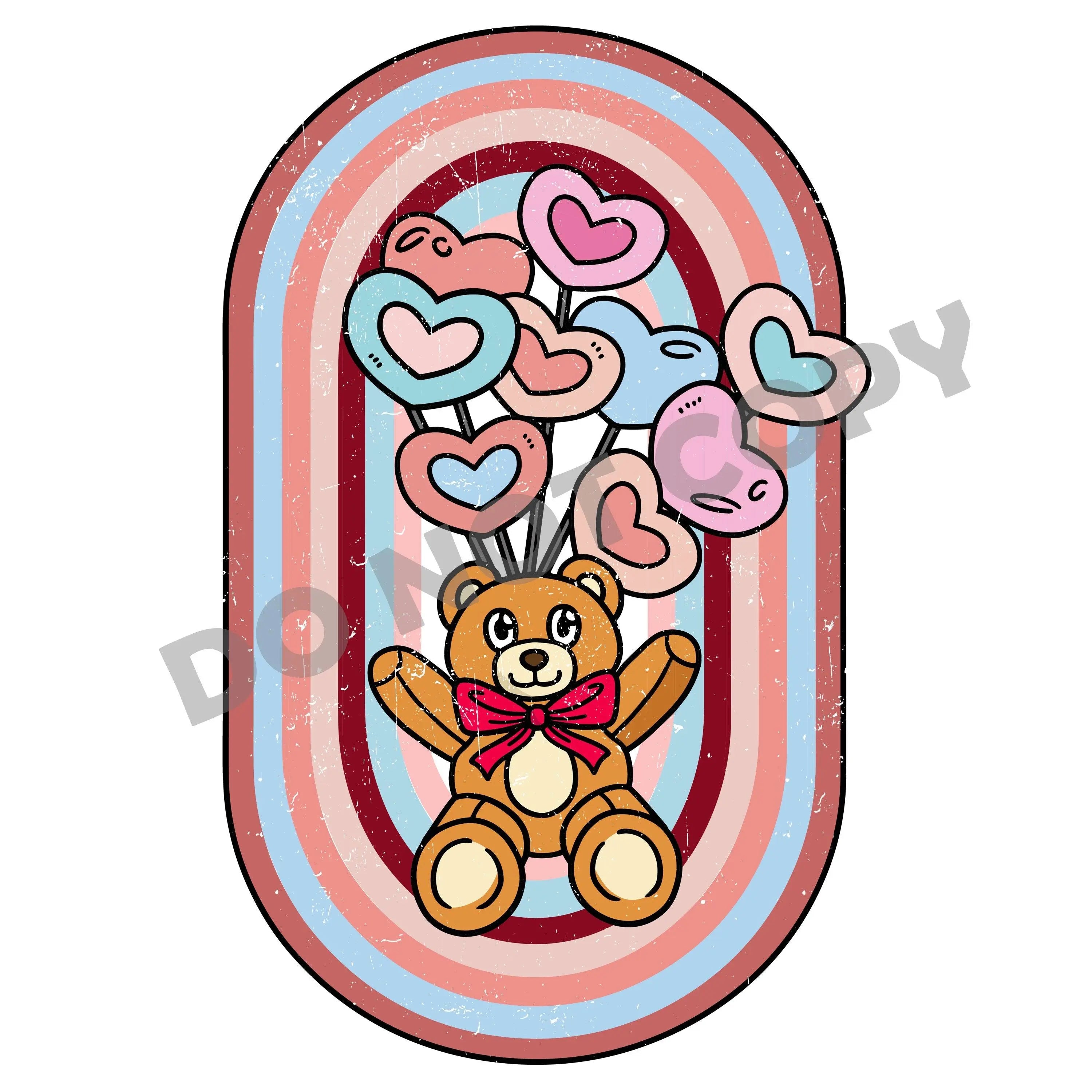 Valentines Day Bear-DTF Transfer - DTF PROMO