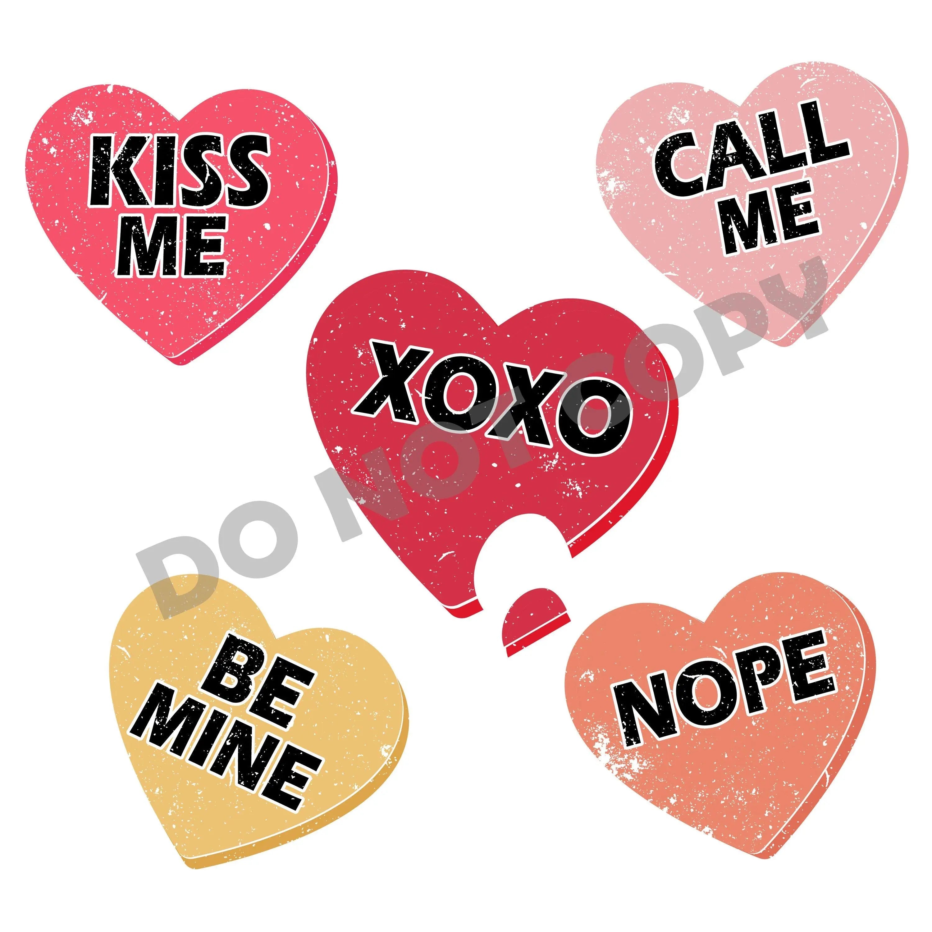 Valentines day Words Heart-DTF Transfer - DTF PROMO