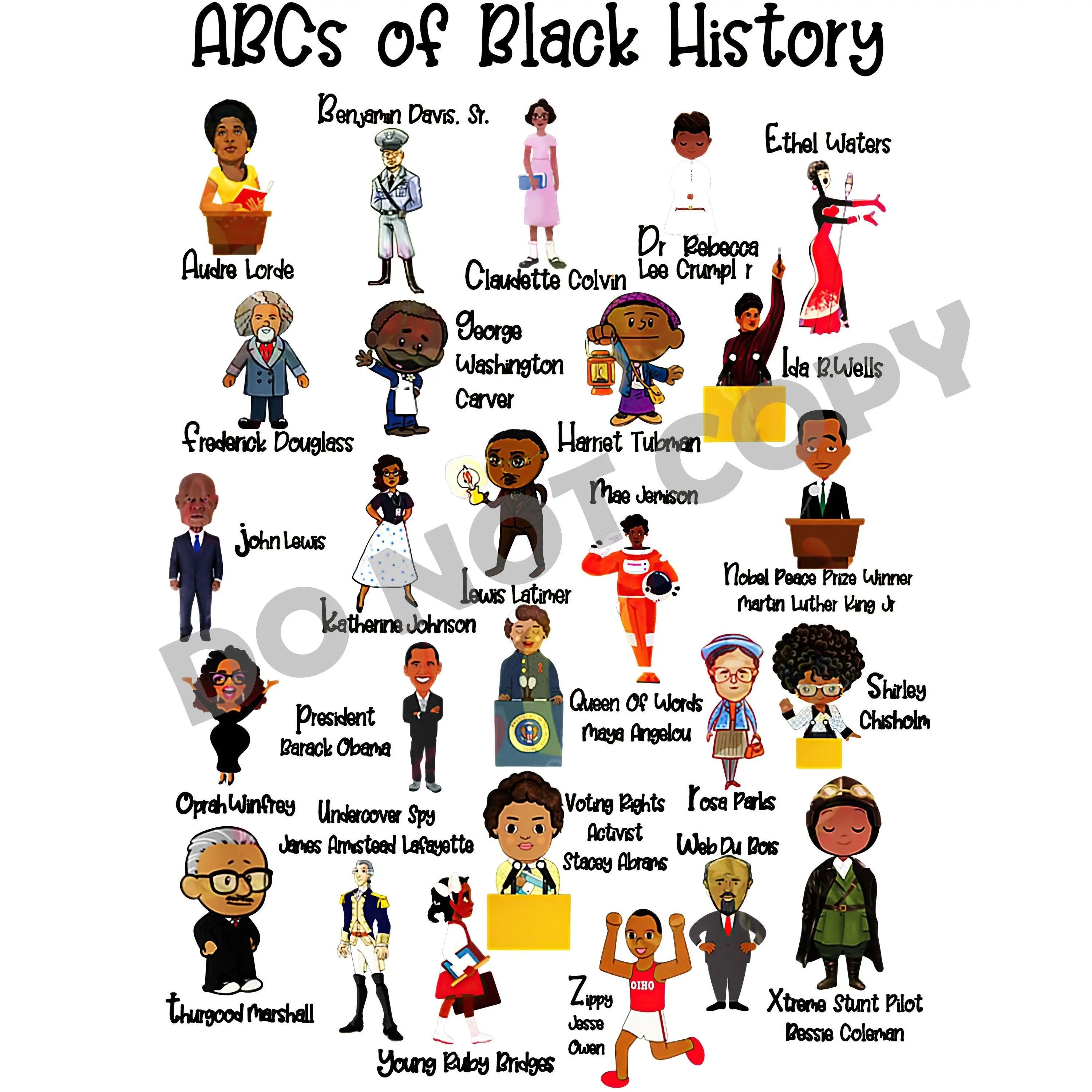 JUNETEENTH ABC's Of Black History - DTF PROMO