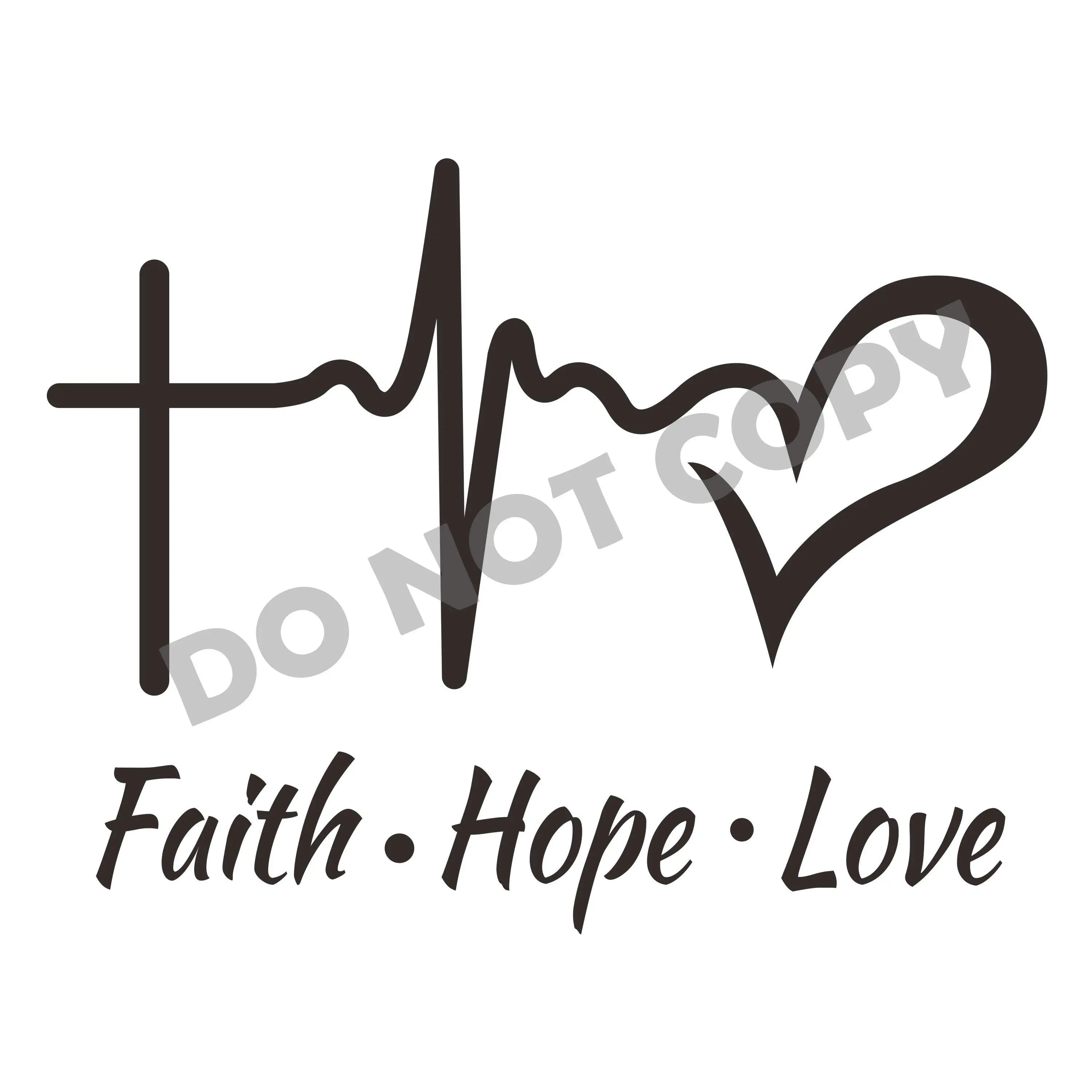Faith Hope Love -DTF Transfer - DTF PROMO