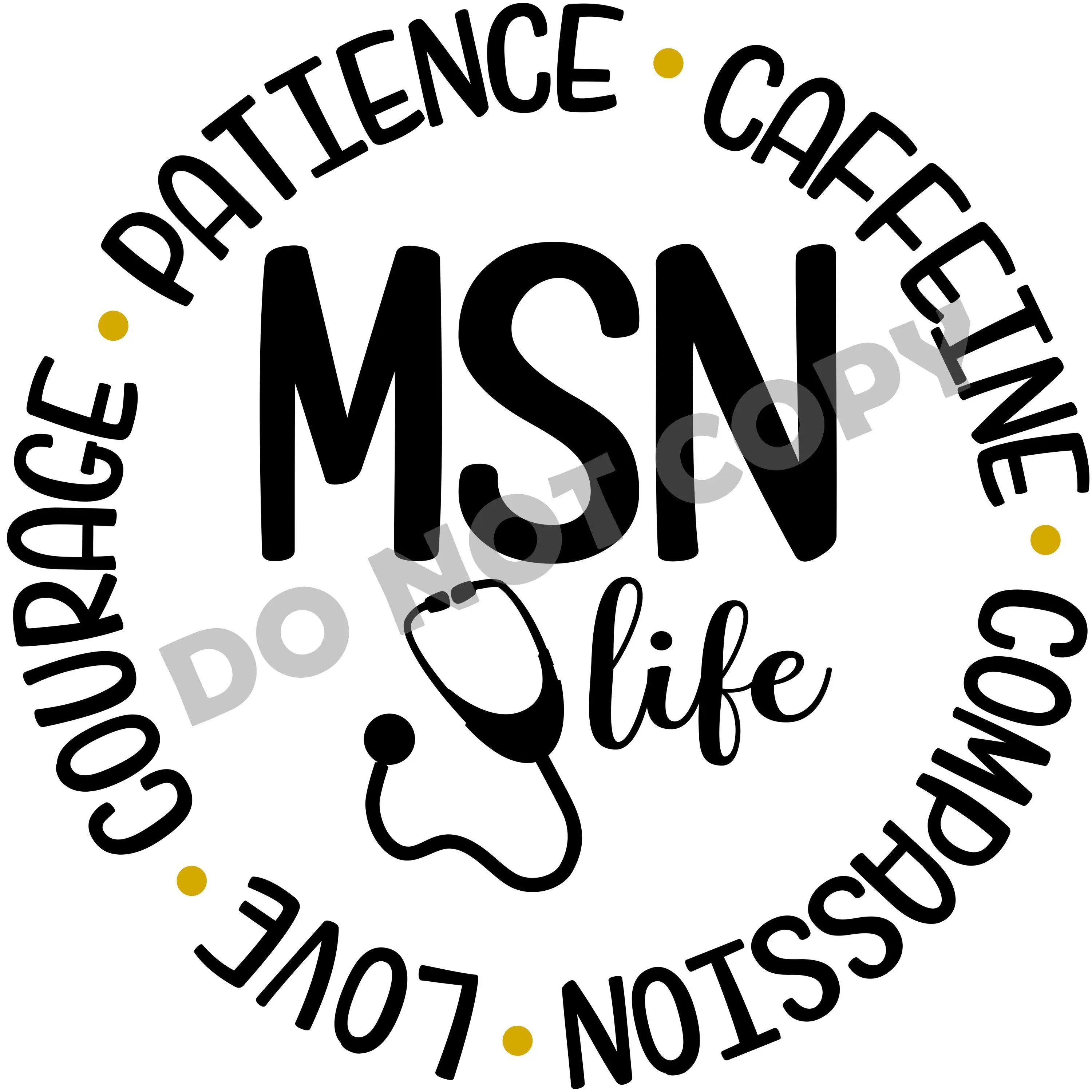 MSN Nurse Life - DTF Transfer - DTF PROMO