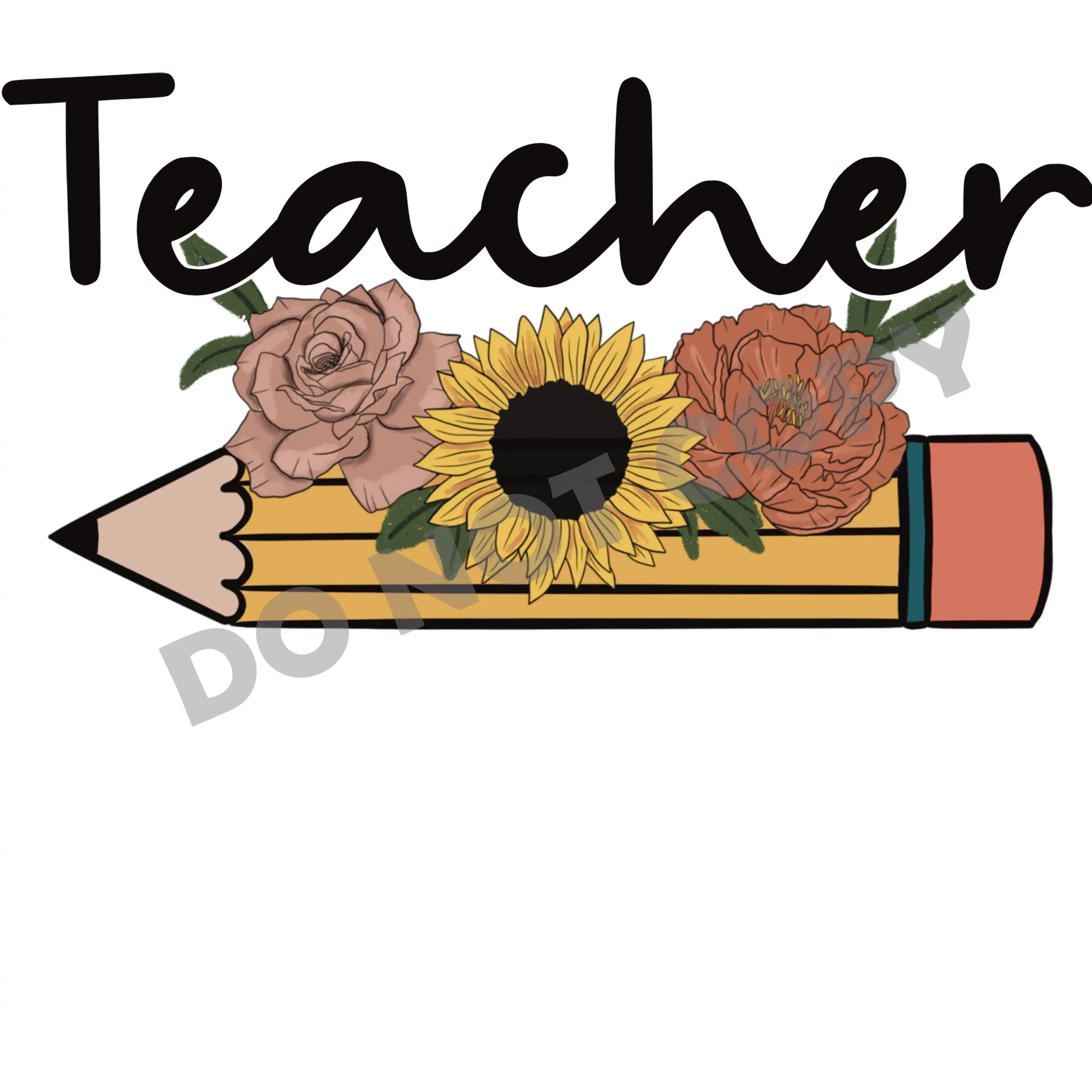 Teacher Pencil -DTF Transfer - DTF PROMO
