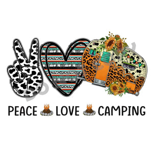 Peace Love Camping - DTF Transfer - DTF PROMO