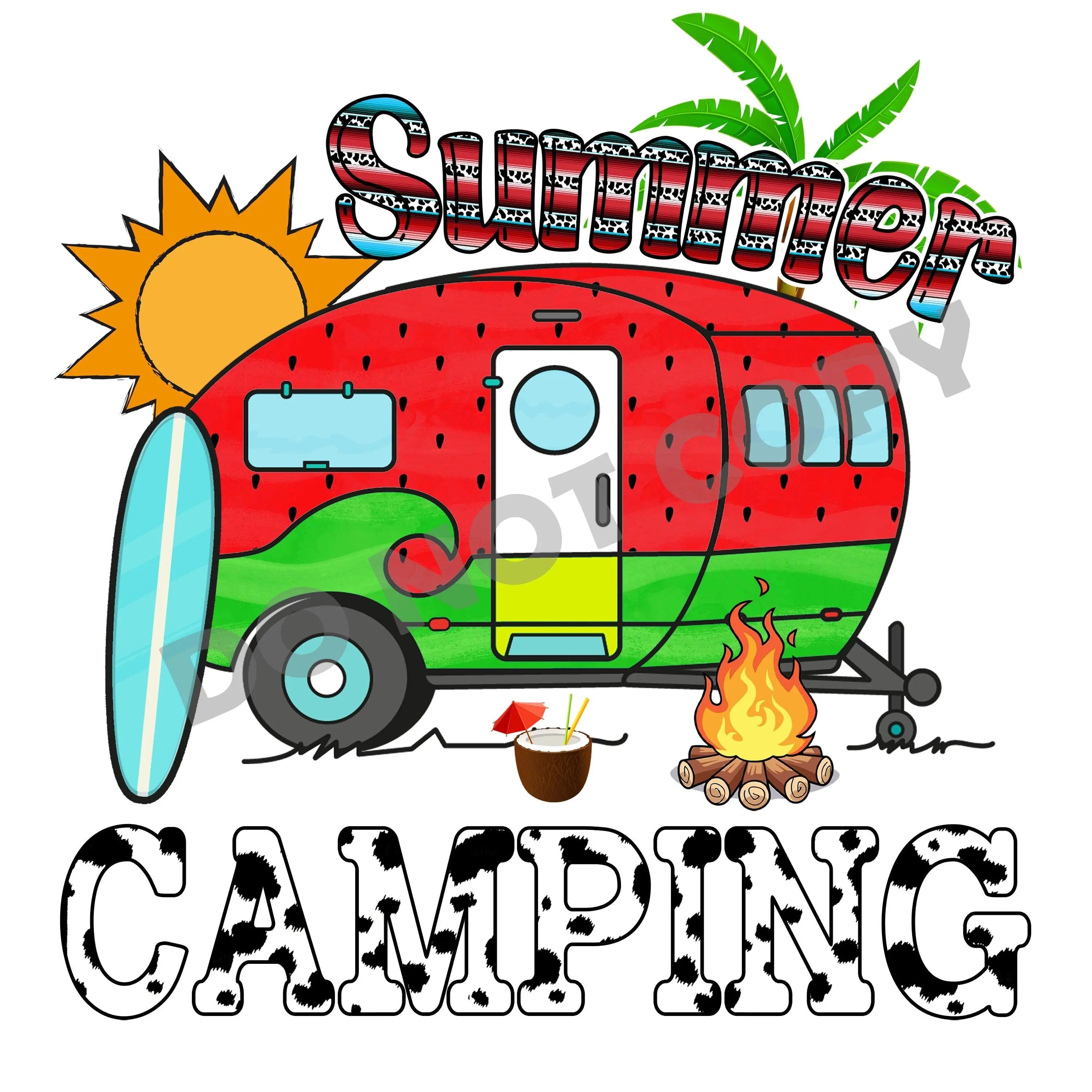 Summer Camping- DTF Transfer - DTF PROMO