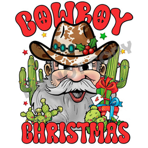 Christmas Cowboy -DTF Transfer - DTF PROMO