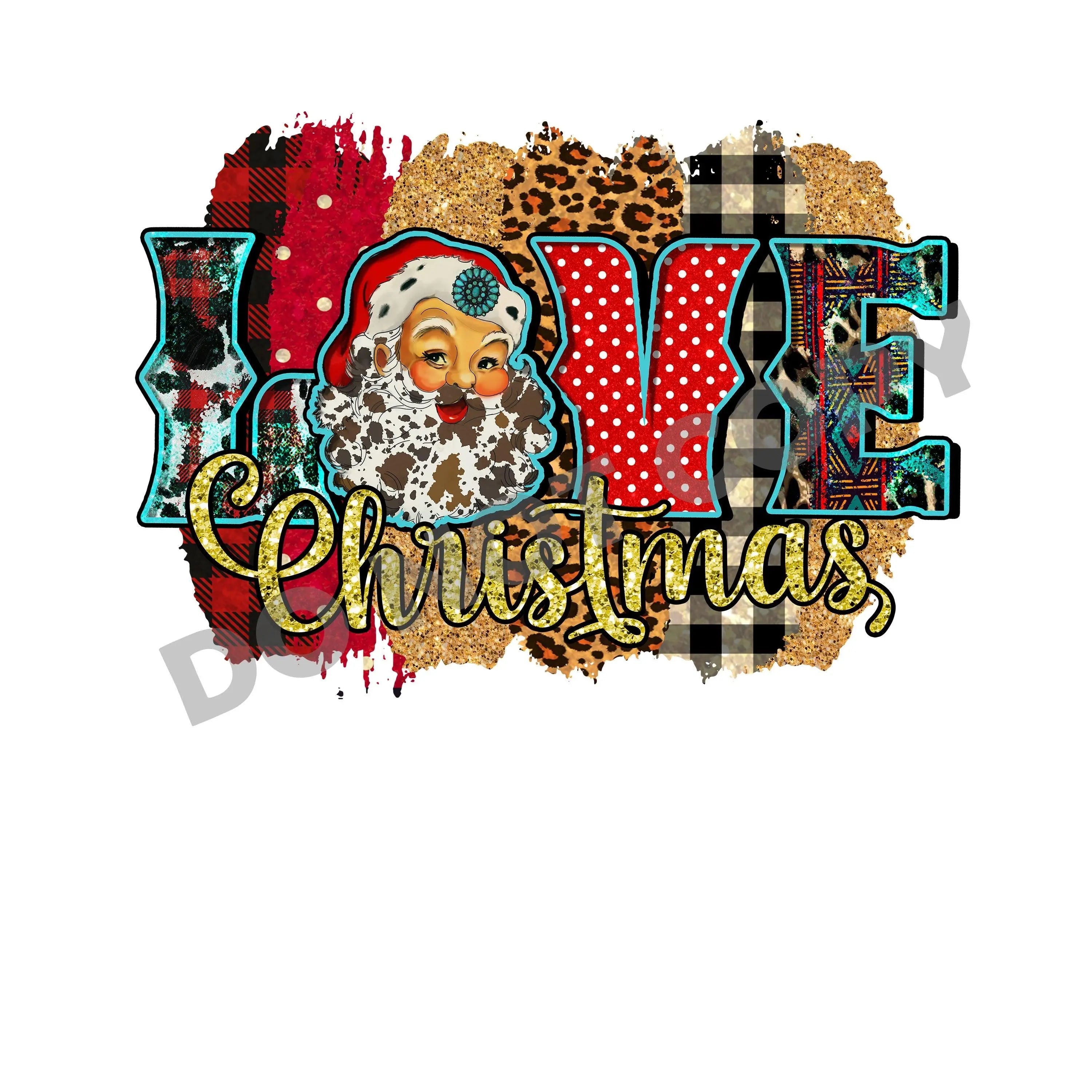 Christmas Love Santa -DTF Transfer - DTF PROMO