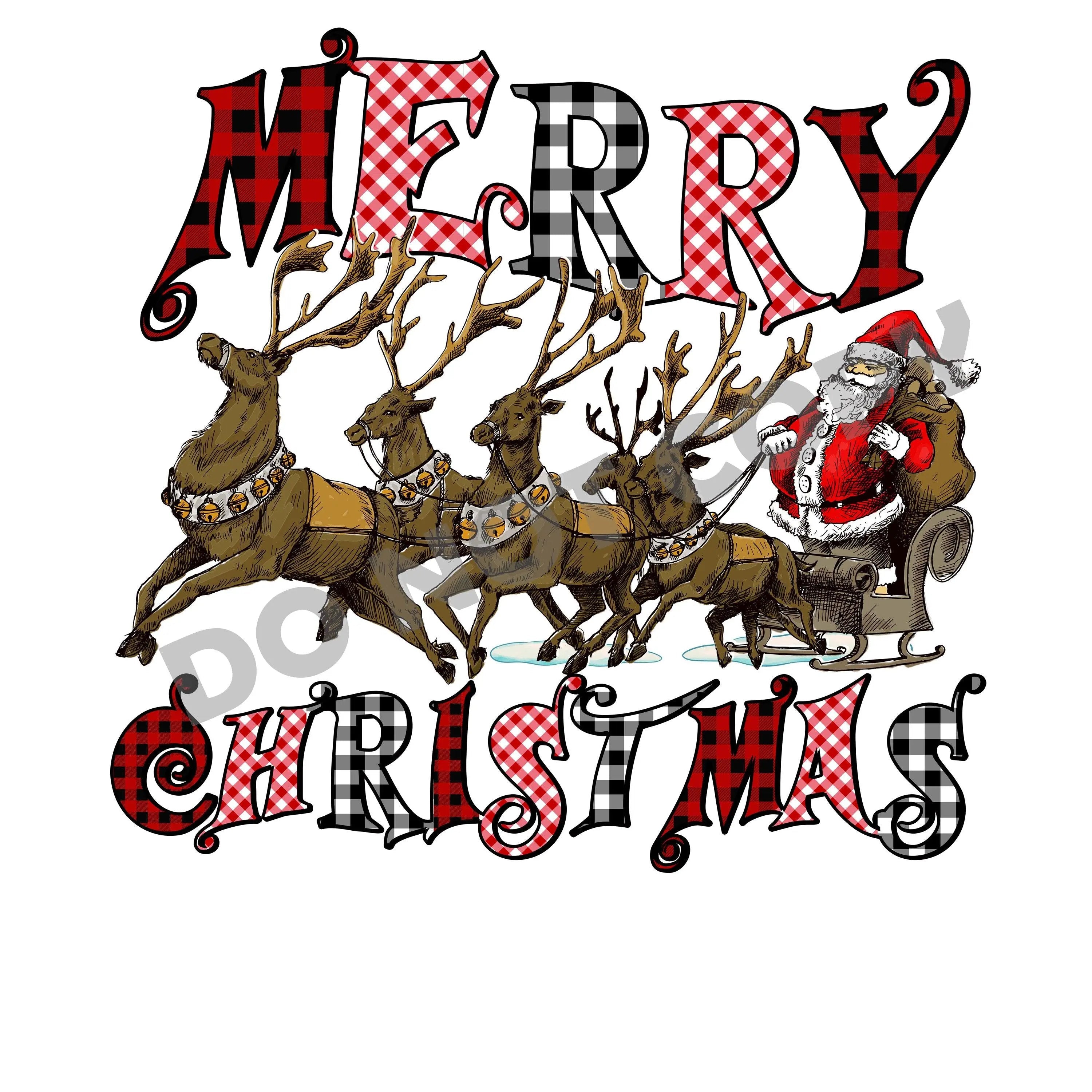 Merry Reindeer -DTF Transfer - DTF PROMO