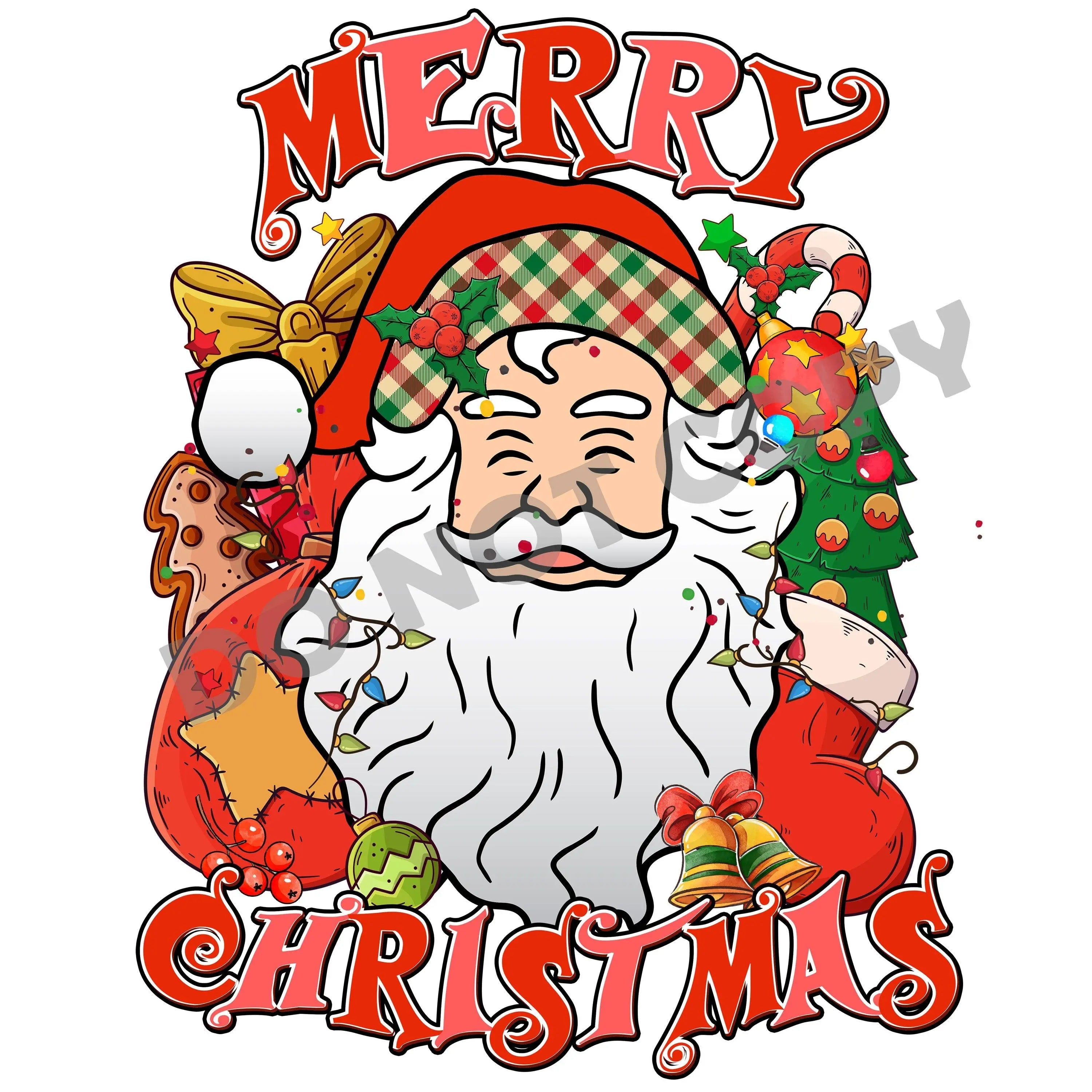 Merry Christmas Santa -DTF Transfer - DTF PROMO