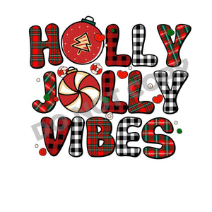 Holly Jolly Vibes -DTF Transfer - DTF PROMO