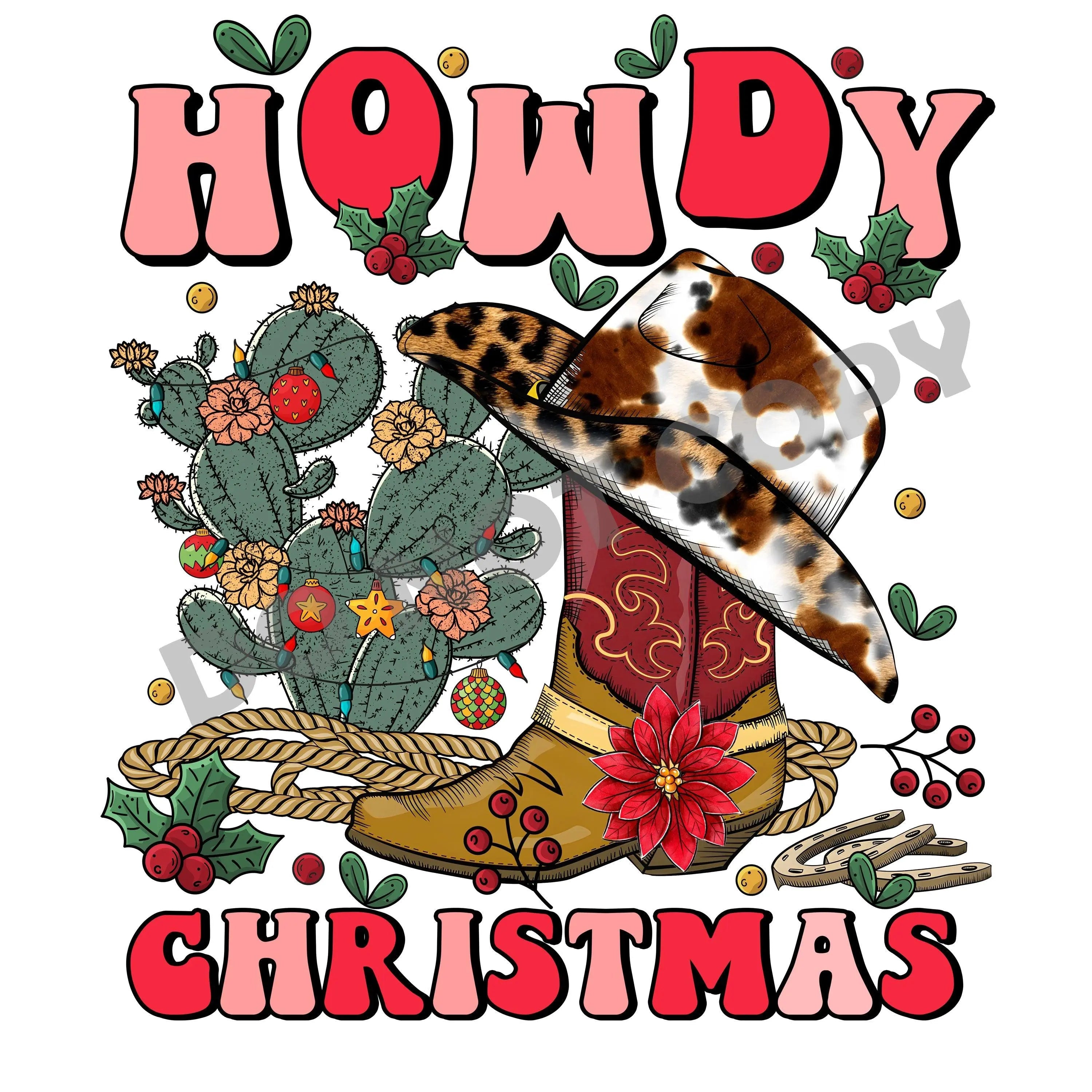 Christmas Howdy -DTF Transfer - DTF PROMO