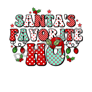 Santa's Favorite Ho -DTF Transfer - DTF PROMO