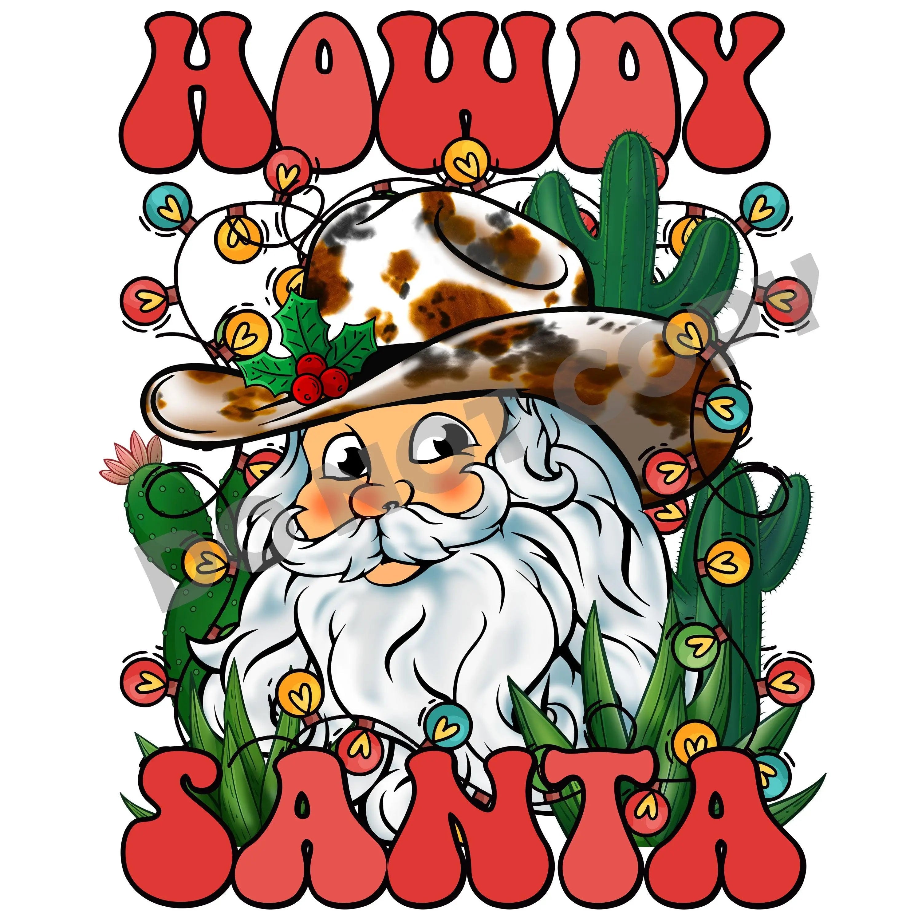 Howdy Santa -DTF Transfer - DTF PROMO