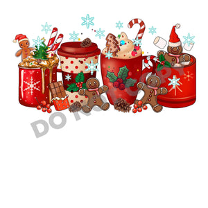 Christmas Cookie Coffee -DTF Transfer - DTF PROMO