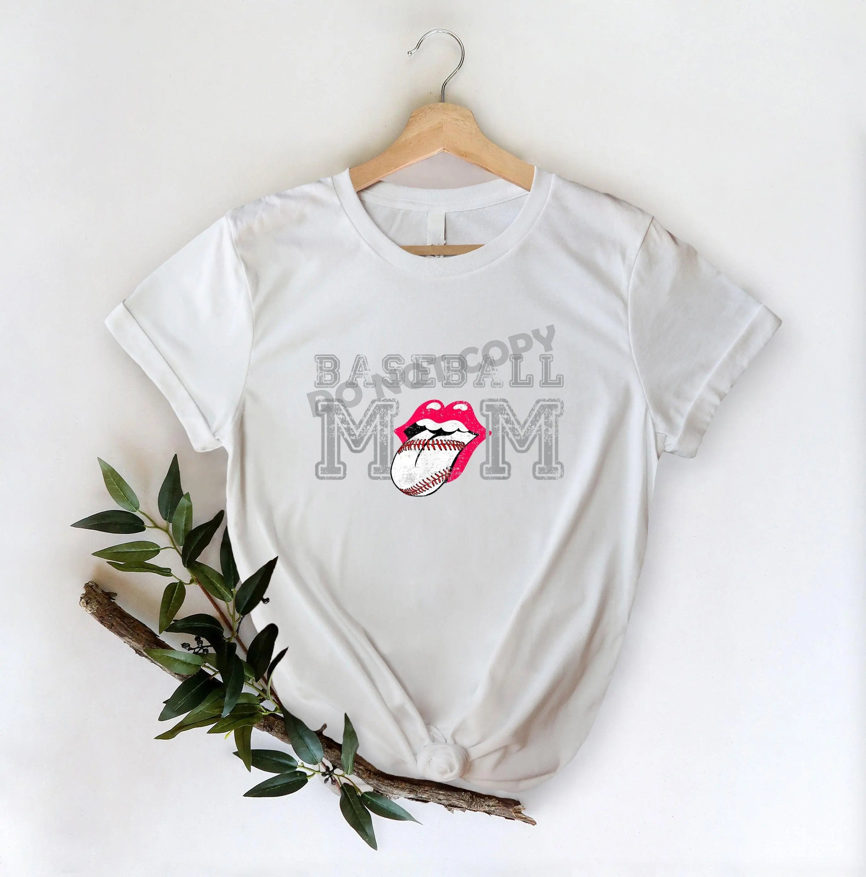Baseball Mom Lip -DTF Transfer - DTF PROMO