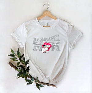 Baseball Mom Lip -DTF Transfer - DTF PROMO
