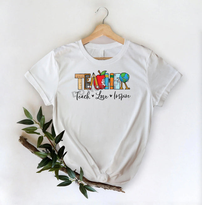 Teacher Teach Love Inspire -DTF Transfer - DTF PROMO
