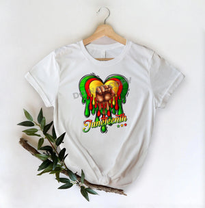 Juneteenth Heart -DTF Transfer - DTF PROMO
