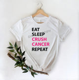 Eat Sleep Crush Cancer Repeat - DTF Transfer - DTF PROMO