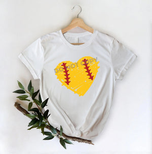 Softball Heart - DFT Transfer - DTF PROMO