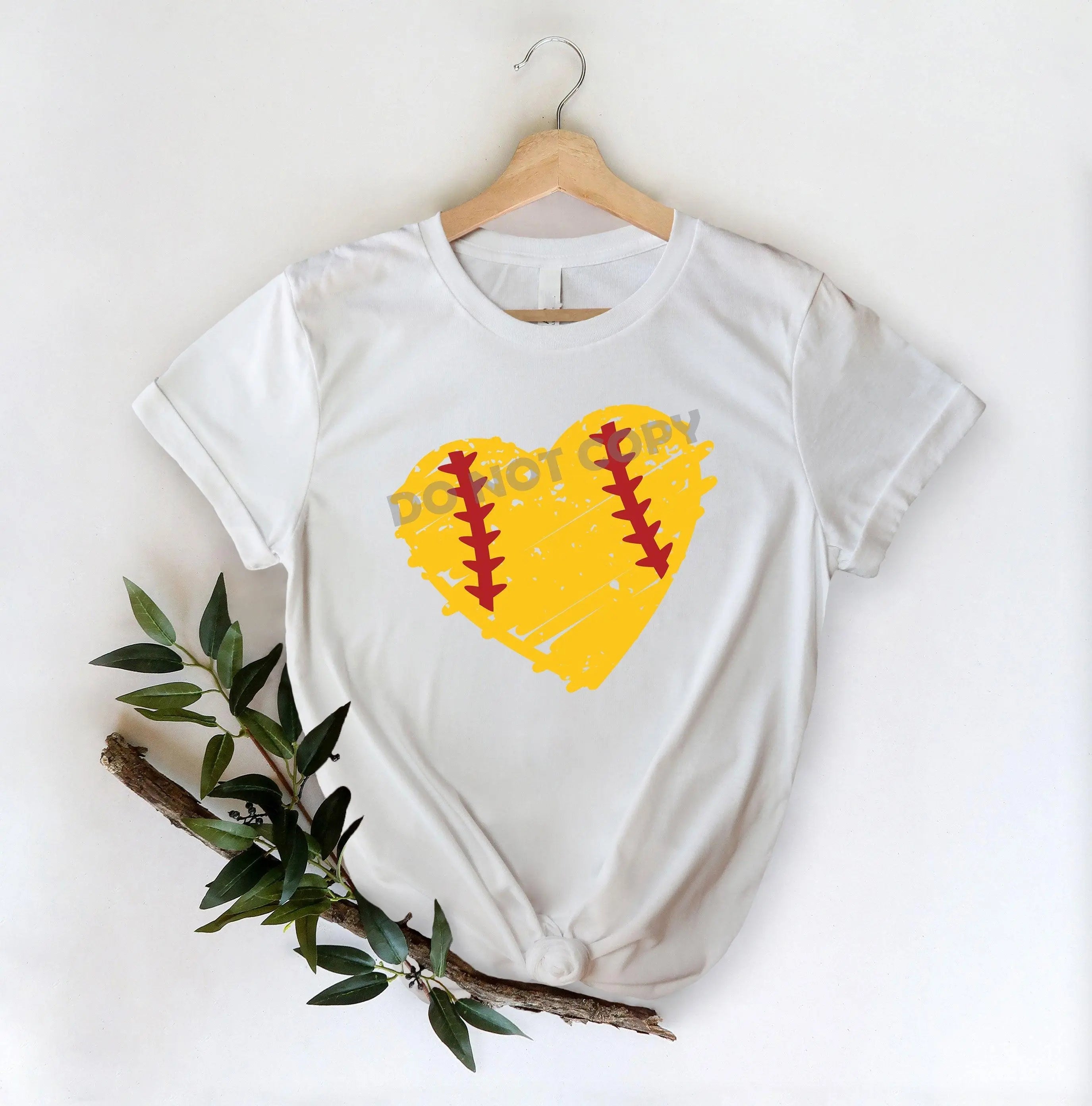 Softball Heart -DTF Transfer - DTF PROMO