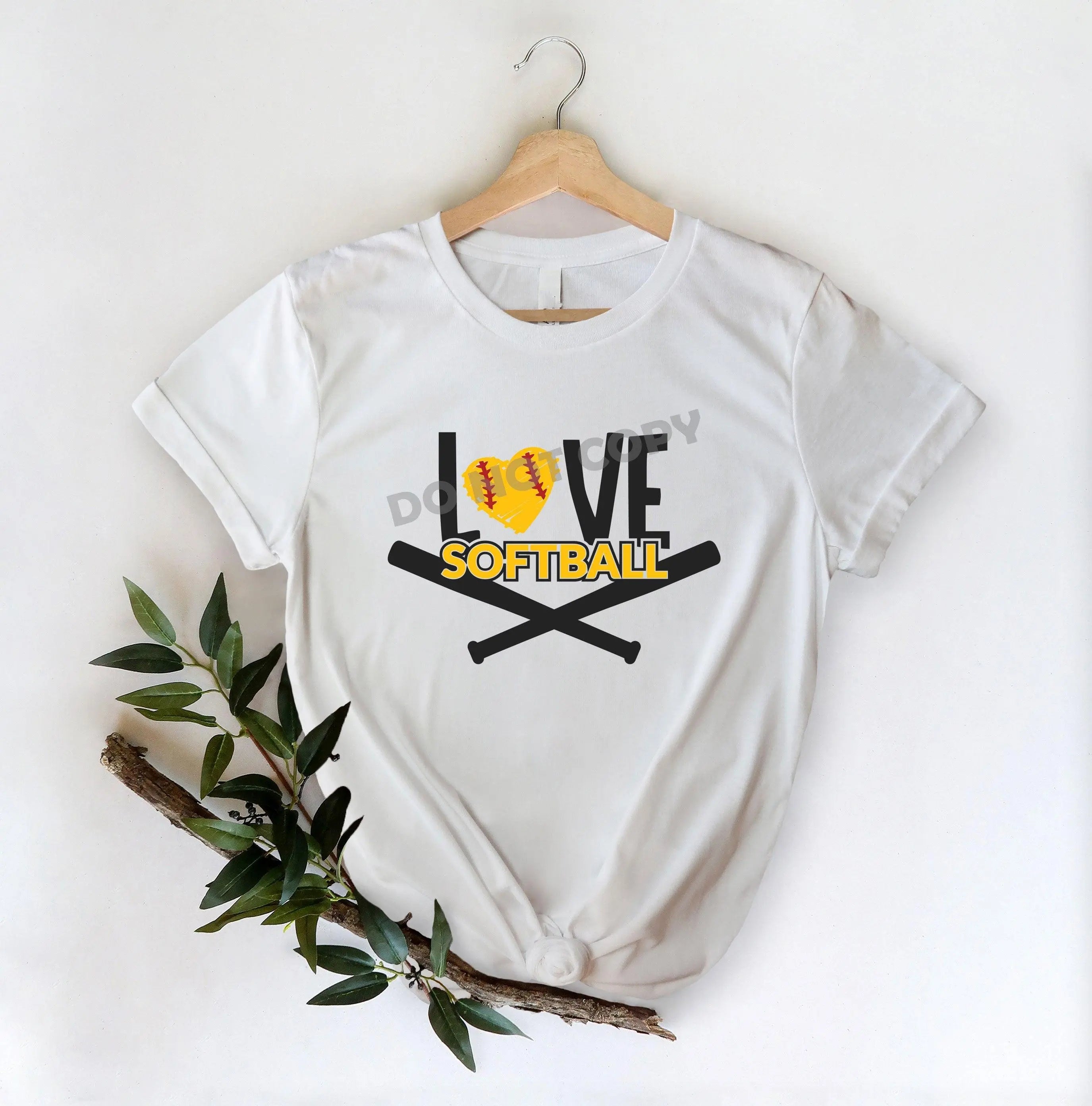 Love Softball Heart - DFT Transfer - DTF PROMO