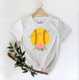 Softball Flower - DFT Transfer - DTF PROMO