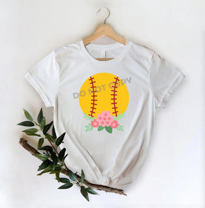 Softball Flower -DTF Transfer - DTF PROMO