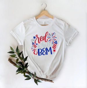 Red White Boom -DTF Transfer - DTF PROMO
