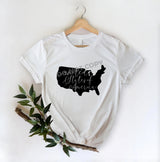 United States Of America Map -DTF Transfer - DTF PROMO