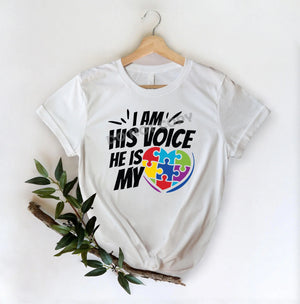 I Am His Voice He Is My Heart - DTF Transfer - DTF PROMO