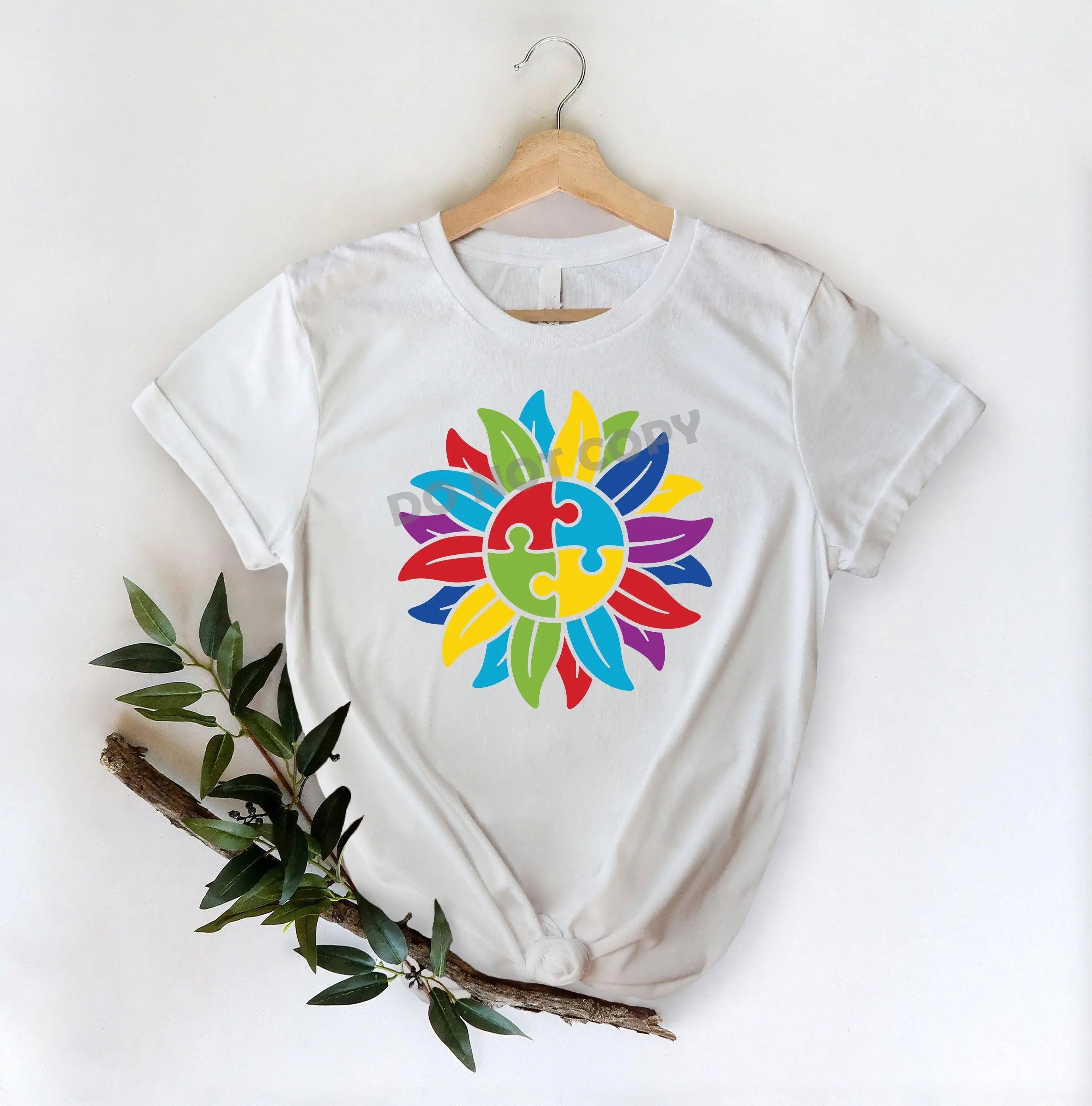 Autism Colorful Flower - DTF Transfer - DTF PROMO