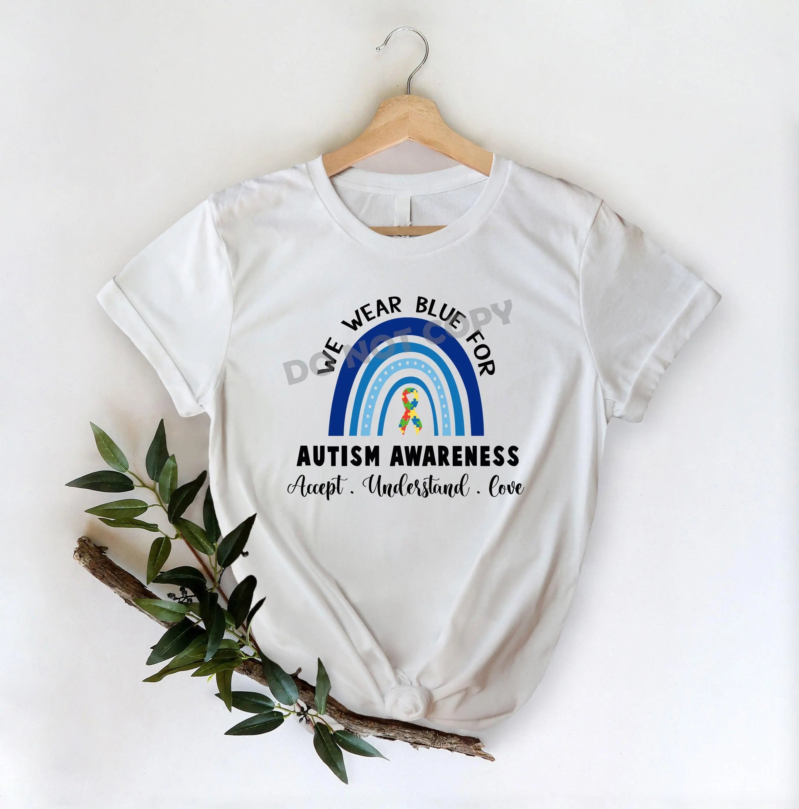 We Wear Blue For Autism Awareness - DTF Transfer - DTF PROMO