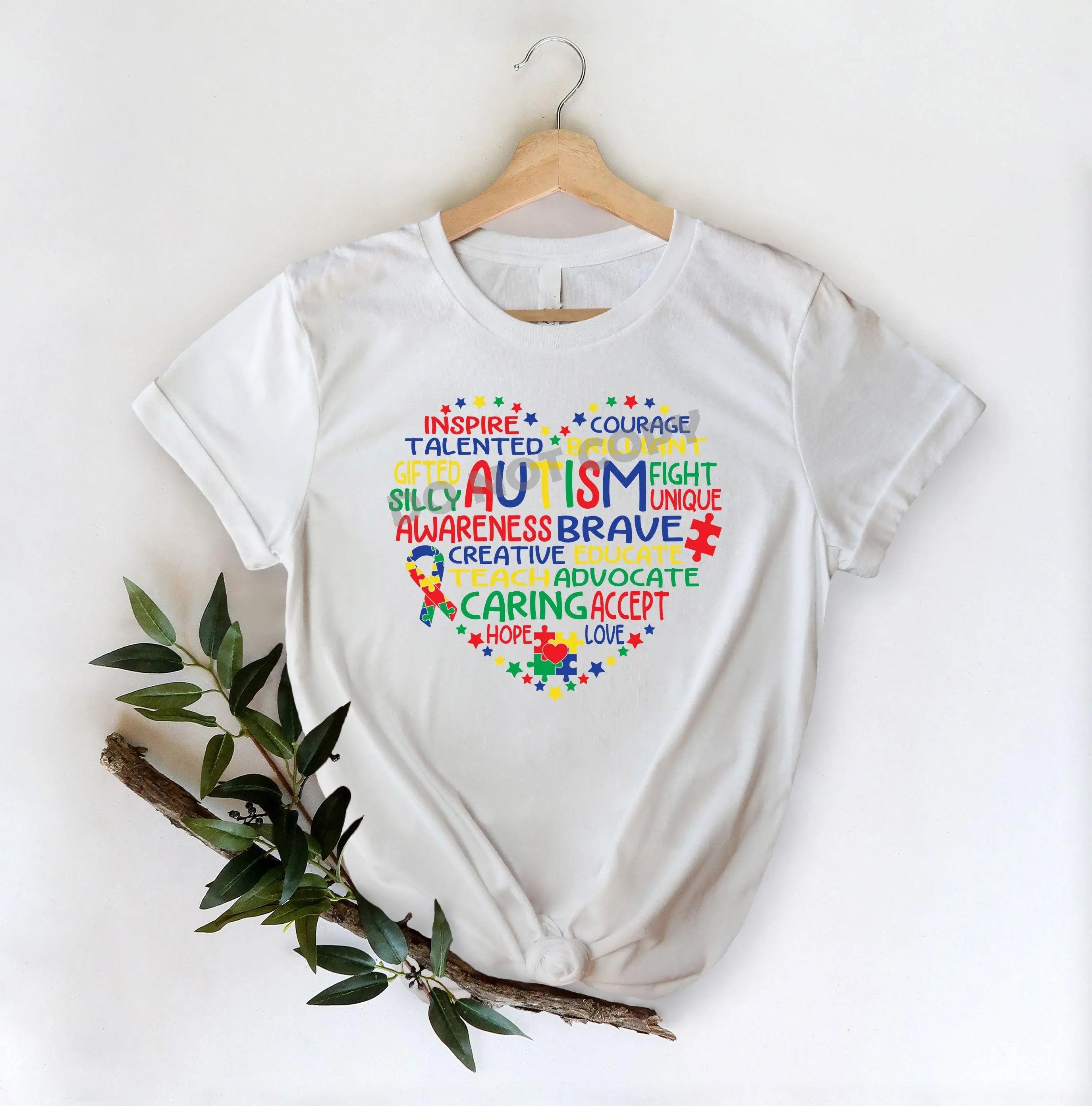 Autism Awareness Brave Caring - DTF Transfer - DTF PROMO