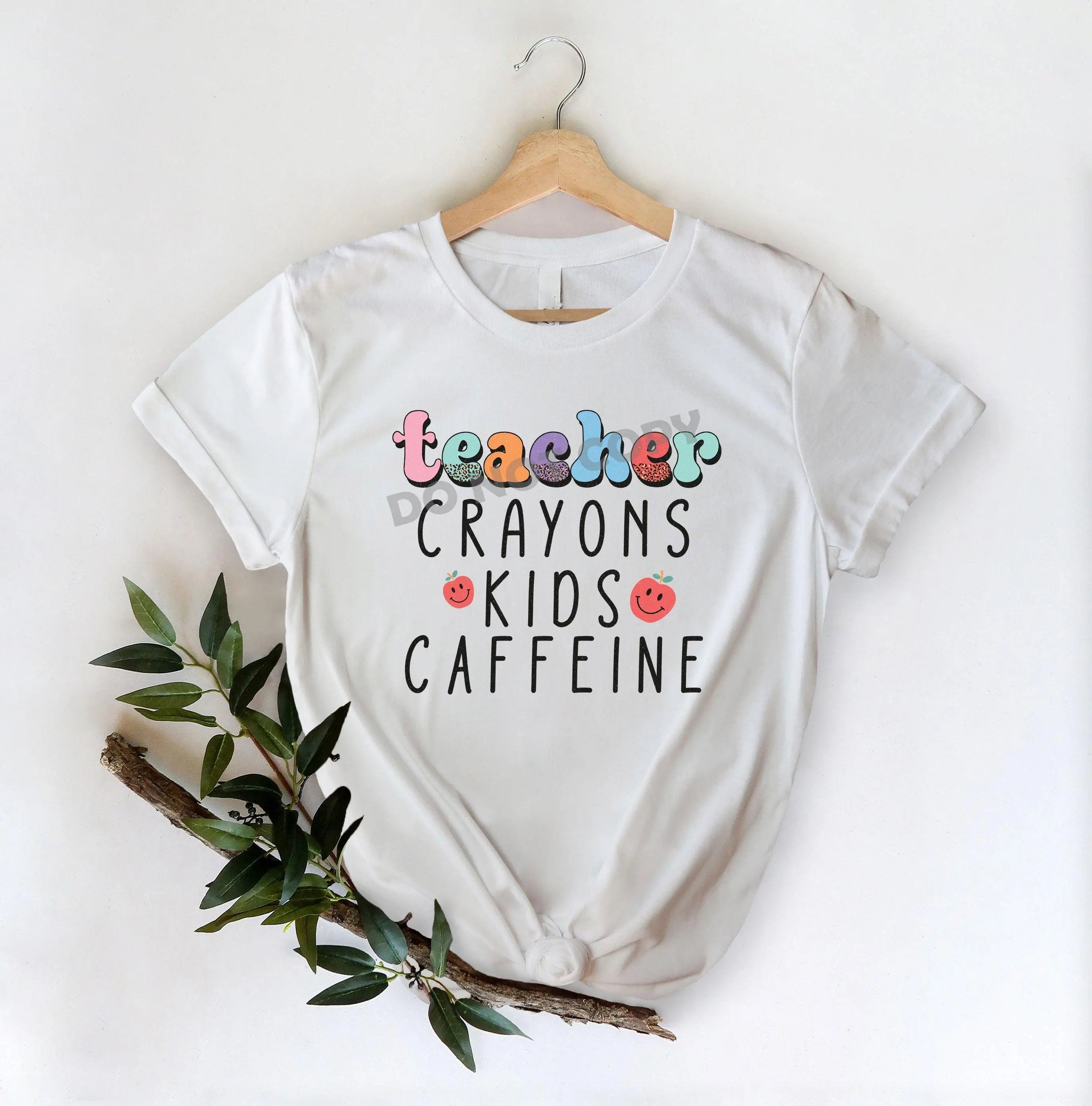 Teacher Crayons Kids Caffeine -DTF Transfer - DTF PROMO