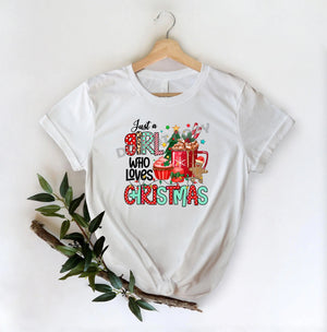 Just A Girl Who Loves Chrsitmas -DTF Transfer - DTF PROMO